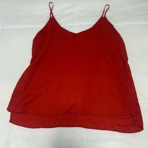 Lily White Deep Red Camisole Top